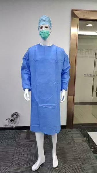 Rib Cuff Disposable Waterproof Isolation Surgical Gown Aami Level 3 Sterile
