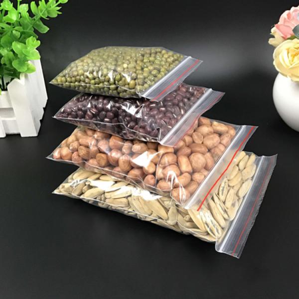 China Transparent Pe Zipper Plastic Bag factory