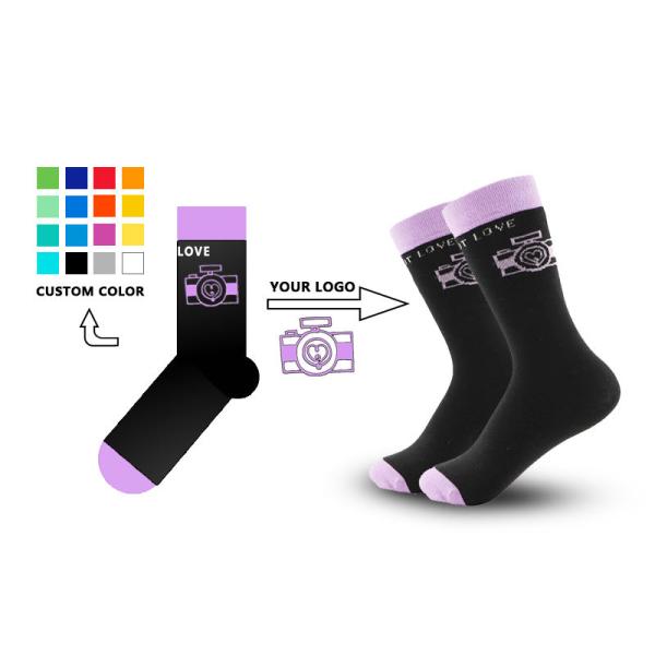 OEM Brand Custom Logo Socks Color Matching Design Men Women Crew Sport Cotton