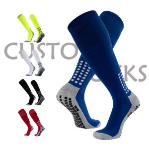 China Custom logo Sports cotton knee high football socks 20-30mmhg cute plus size running compression socks unisex factory