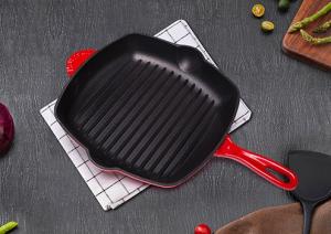 China Enamel cast iron grill pans factory