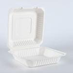 Best selling eco-friendly Water and oil proof Bagasse clamshell paper tableware