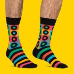Graficos geometrico jacquard Homens Meias Personalizadas Meias por atacado