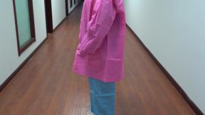 China Cheap Non-Woven Coat Disposable SMS Lab Jacket High Qulity Dental Clothes Purple Medical Coat factory