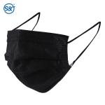 S&J CE EN14683 Good Quality Breathable Disposable Black Face Mask 3 ply Medical