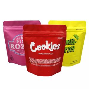 3.5g Cookie Smell Proof Custom Digital Print Snack Pouch Matte Plastic