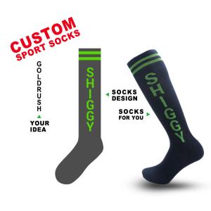 China Custom Football Soccer Cozy Adult Sports Socks Non-slip Knee Hign Compression Socks factory