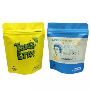 3.5g Cookie Smell Proof Custom Digital Print Snack Pouch Matte Plastic