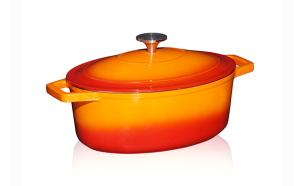 China 4.7 Quart Oval Enameled Cast Iron Casserole factory