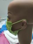 Disposable Medical / Surgical Face Mask Respirator Fresh Green Cotton Ear Loops