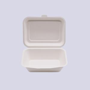 China Popular Biodegradable Sugarcane Clamshell Lunch Bagasse Burger Box factory