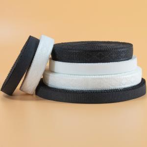 China 10mm Black White Anti Slip Plush Picot Edge Lingerie Elastic Stretch Band Nylon Jacquard Pattern Bra Elastic Trim factory