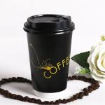 1-6 Colors 8oz Compostable Coffee Cups , 15-35GSM Disposable Paper Coffee Cup