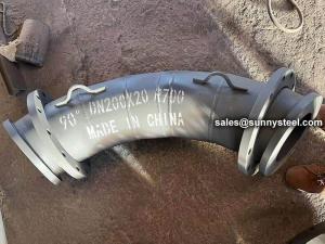 China Wear Resistant Cast Basalt Stone Lined Elbow factory