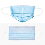 Wholesale Disposable Protective Mask Blue 3ply Woven Face Mask Earloop