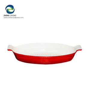China ENAMELED CAST IRON FISH DISH factory