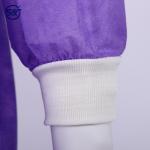 Round Neck Disposable Reinforced Surgical Gown Fluid Resistant Purple Isolation