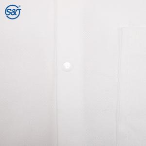 China Knitted Collar SMS Medical Scrub Jackets White Nurse Scrub Jacket Leading Manufacturer In China factory