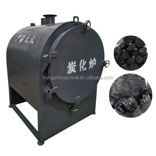 Horizontal Wood Log Carbonization Stove , Bamboo Charcoal Carbonizer Furnace