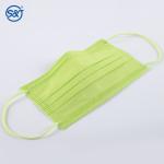 Disposable Medical / Surgical Face Mask Respirator Fresh Green Cotton Ear Loops