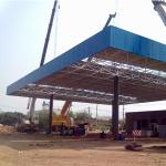 gas station advertising steel structure for petrol station canopies