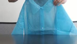 China S&amp;J Supplier price antistatic lab coat cleanroom PP blue disposable lab coats factory