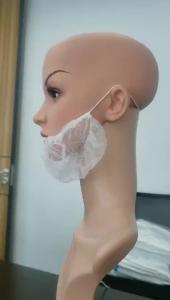 China Manufacturer Disposable PP Nonwoven Beard Cover Beard Protecting Net Beard Guard Covers used in food industry health care factory
