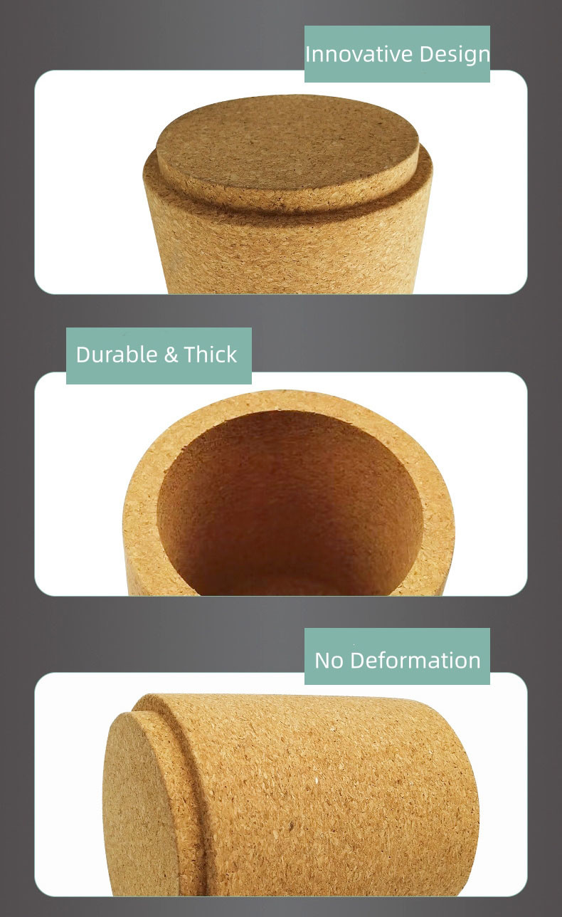 Degradable Cork Flower Pot DIY Cork Planter Desk Organizer Plant Holder