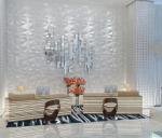 19.7'*19.7' Gold Light Weight 3D PVC Decoration Wall Panel For Company Logo