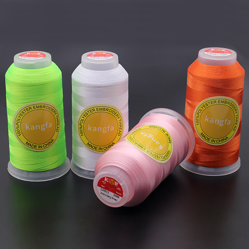 4000y 100% Polyester 120D/2 Machine Embroidery Thread for Hard and Thick Fabrics