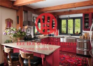 China Modern Elegant Solid Wood Kitchen Cabinet with Excellent Design and Quality factory