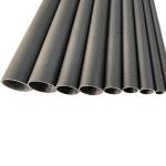 3K Carbon Fiber Tube Plain Matte Length 1000mm Wall Thickness 1mm High Strength