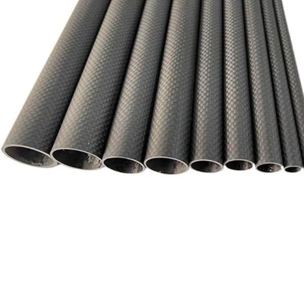 3K Carbon Fiber Tube Plain Matte Length 1000mm Wall Thickness 1mm High Strength