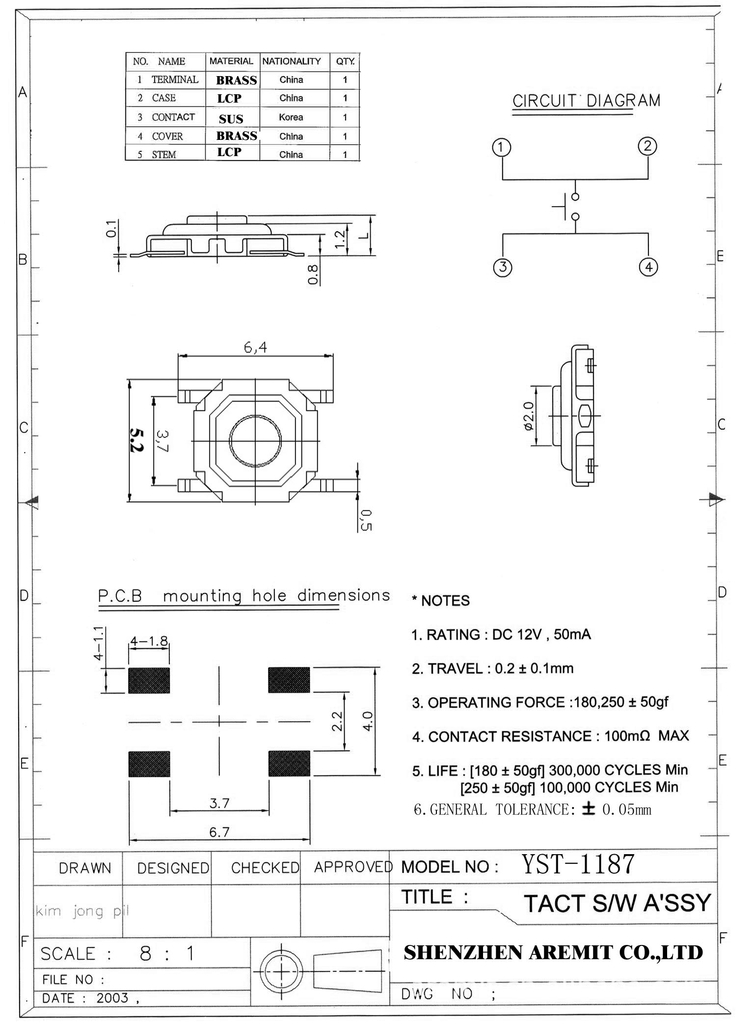 Smt Tact Switch
