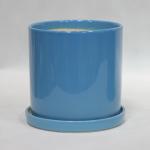 Round Ceramic Pots Waterproof Fireproof for Plant Display