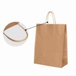 Recyclable Shopping Brown Gusset Paper Bags Brown Carrier Bags With Handle