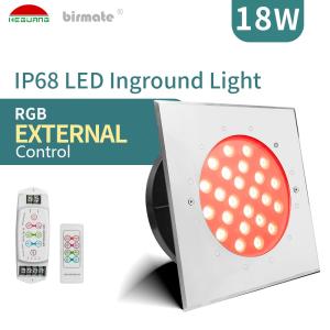 China DC24V 18W 316 stainless steel external control led inground pool lights factory