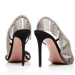 Mature Sexy Women High Heel Sandals Women Shinny Summer Sandal With Crystal