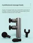 Ergonomic Black Percussion Massager 1.2kg Fascia Muscle Massage Gun