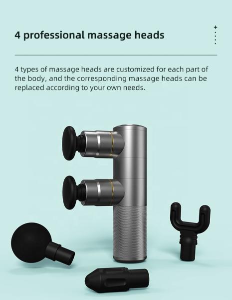 Lightweight 1.2kg Muscle Fascial Massager 2 Heads 3 Modes Mini Fascia Massage