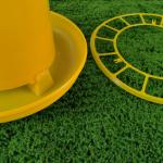Hanging Poultry Feeder Bucket Standard Weight Yellow