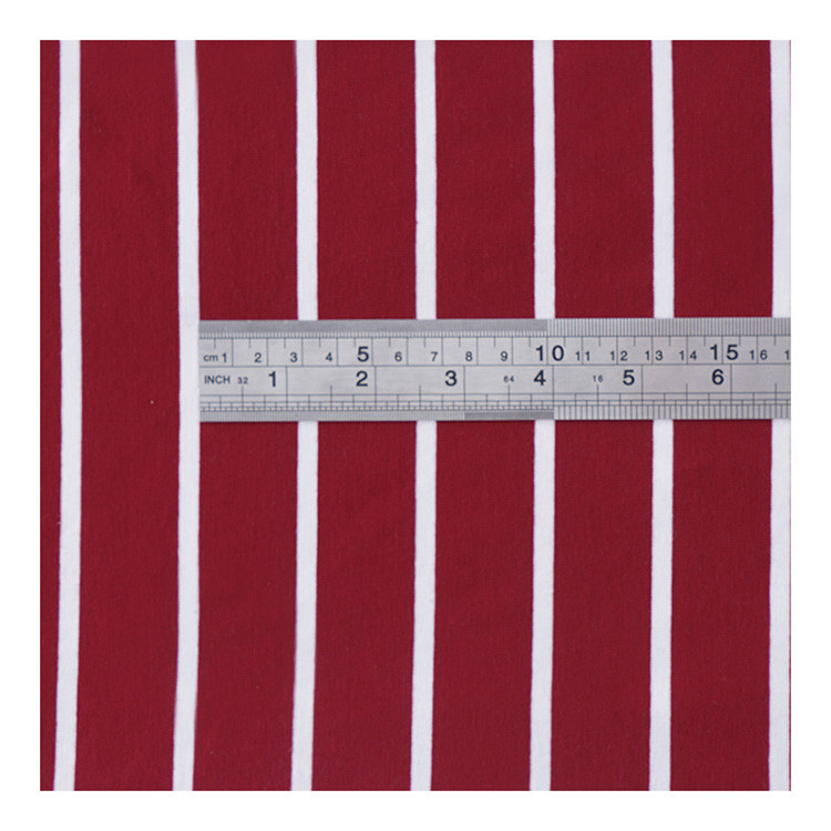 Moisture Wicking Yarn Dyed Stripe Fabric , Cotton Ribbed Fabric For Hoodie