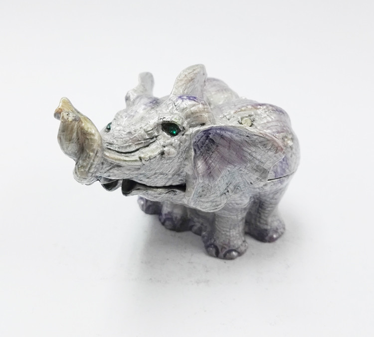 Lovely elephant beautiful enamel small jewelry box drawer handles for gift