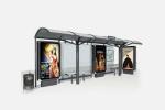 Neutral Color Stainless Steel Bus Stop / Stainless Steel Bus Station Safety
