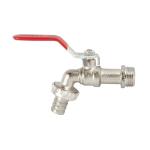Antirust Brass Bibcock Valve Threaded With Handle 120-250g Lightweight