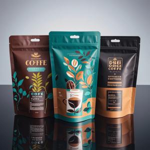 Customizable Stand-Up Resealable Plastic Pouches for Food Packaging with Zip