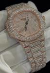 Steel Body Full Iced Out Moissanite Diamond Watch Wrist Watch Handmade