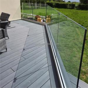 China Silk Printed Flat Tempered Safety Glass Balustrades for Outdoor Balcony Stairs Decking factory
