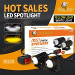 Black Case Flashing Light Motorcycle Universal LED High Brightness Headlight