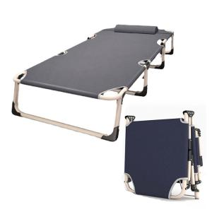 China Outdoor Home Office Folding Camp Cot for Park Folded Yes Portable Beach Bed Recliner factory